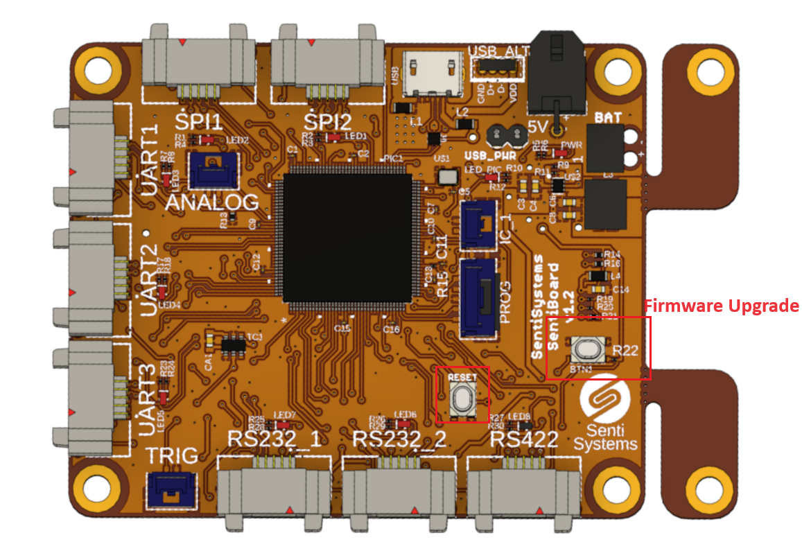 Firmware upgrade buttons